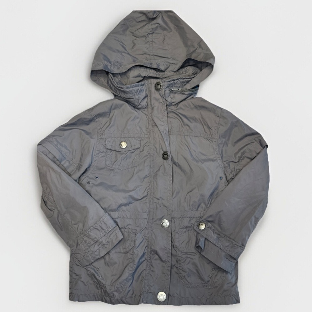 Appaman Rain Jacket Coat size 4 Boys Girls EUC Zip Up Hood Gray